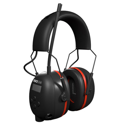IT-91 ISOTUNES AIR DEFENDER AM/FM EARMUFF – UNIVERSAL SIZE – BLACK/RED