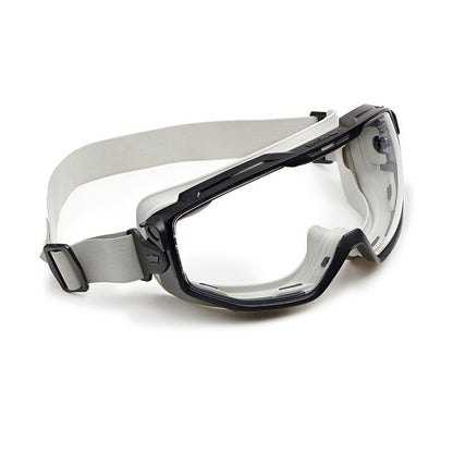 UNIVGN13W BOLLE UNIVERSAL PC CLEAR PLATINUM LENS TOP BOTTOM SEALED WITH NEOPRENE STRAP SAFETY GOGGLES