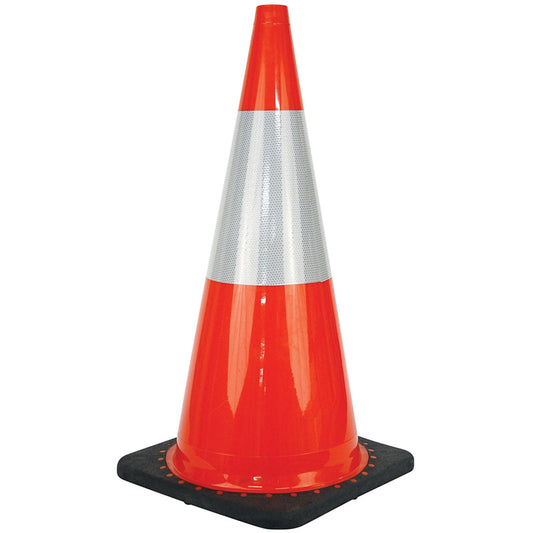 ARMOURWEAR ROAD CONE ORANGE 700MM REFLECTIVE WITH RUBBER BASE    #