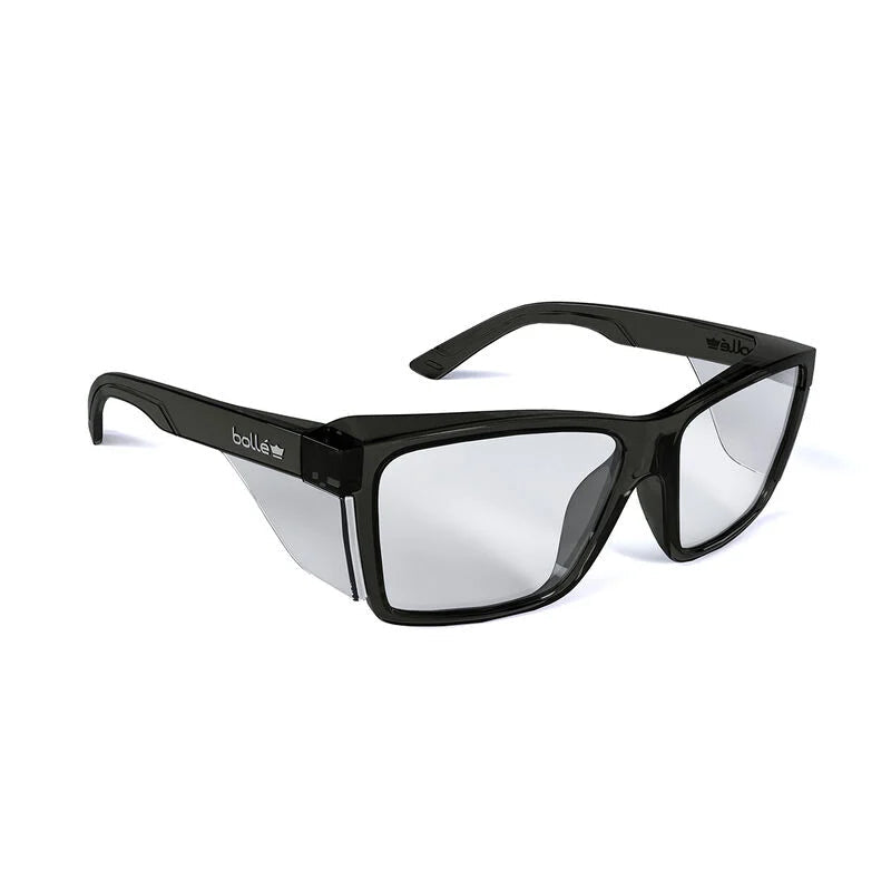 STK42N12A BOLLE STKS 420 CLEAR LENS PC SAFETY GLASSES PLATINUM ASAF GRAPHITE PC TEMPLE/FRAME