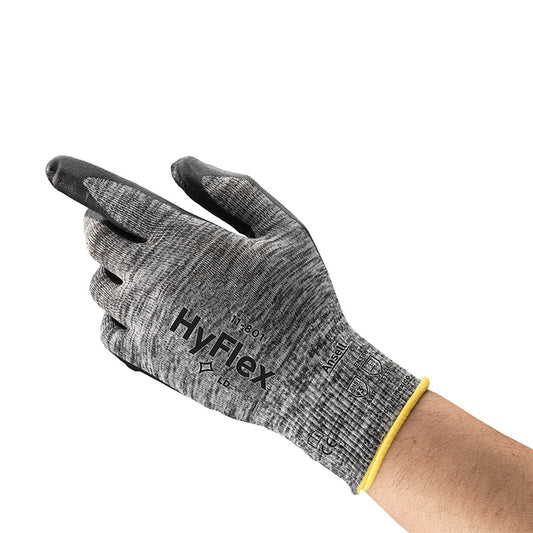 11-801 ANSELL HYFLEX NITRILE PALM COAT BLACK