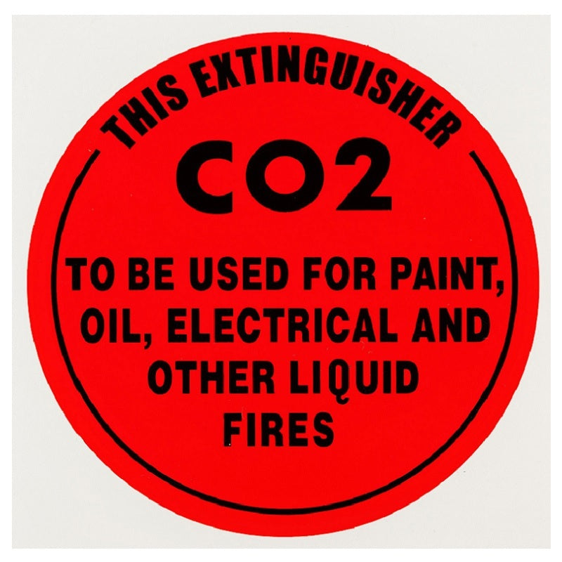 IDC02 CO2 IDENTIFICATION SIGN PLASTIC (205mm dia )