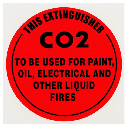 IDC02 CO2 IDENTIFICATION SIGN PLASTIC (205mm dia )