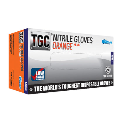 TGC DISPOSABLE NITRILE GLOVES BOX=100