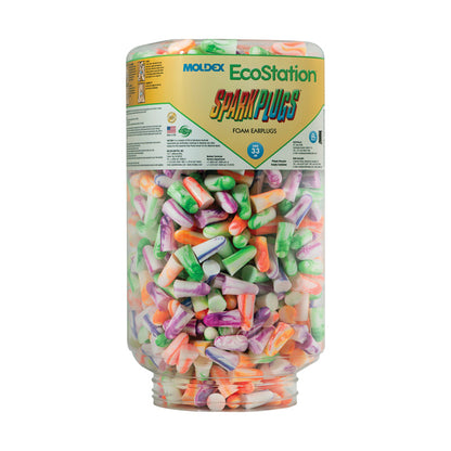 6704 MOLDEX ECOSTATION WITH SPARKPLUGS EARPLUGS 29dB REFILL CANNISTER 500PR