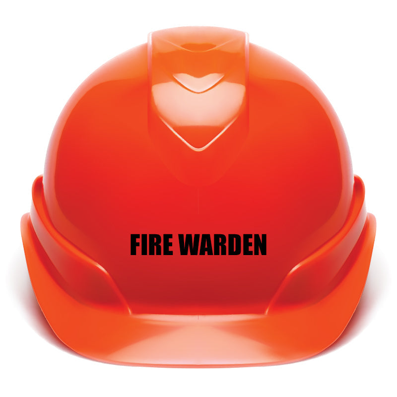 TA560R27:RD TA560 RED HARD HAT WITH FIRE WARDEN PRINTED ON FRONT