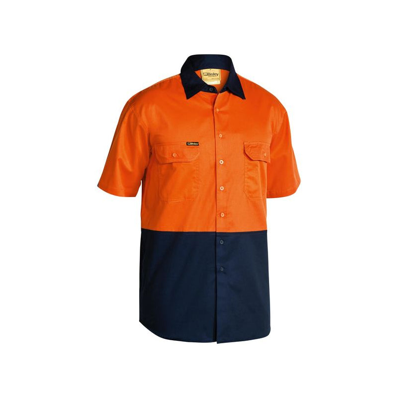 BS1895 BISLEY COOL LIGHTWEIGHT DRILL SHIRT 2TONE SHORT SLEEVE