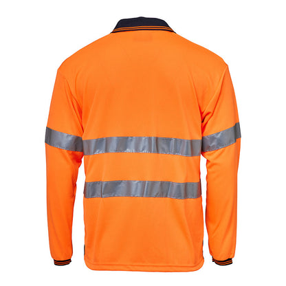 BT580  MICRO MESH L/S POLO + TAPE