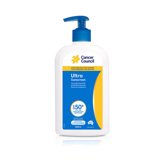 1232 CANCER COUNCIL SUNSCREEN 500ml PUMP PACK ULTRA SPF 50+
