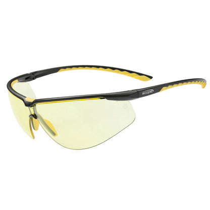 390Y SCOPE AIR FLEX BLACK/YELLOW FRAME AMBER LENS SAFETY GLASSES