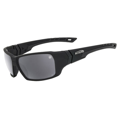 840SM SCOPE RANGER FROZEN BLACK FRAME SILVER MIRROR LENS SAFETY GLASSES