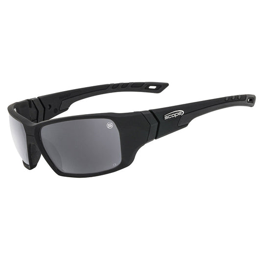840SM SCOPE RANGER FROZEN BLACK FRAME SILVER MIRROR LENS SAFETY GLASSES