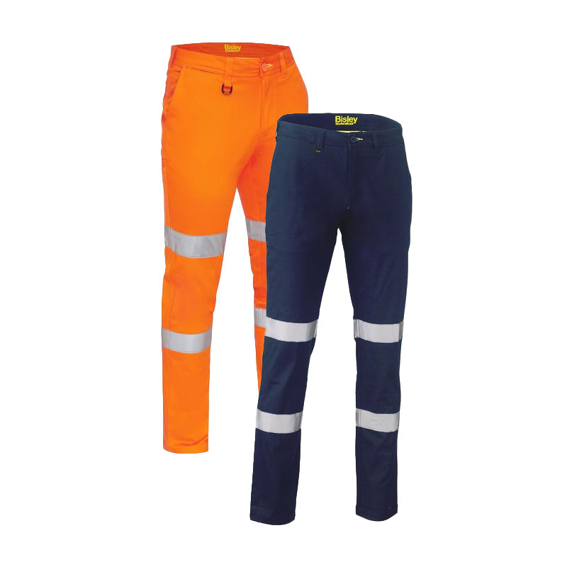 BP6008T BISLEY DRILL BIOMOTION HI-VIS TAPE TROUSER