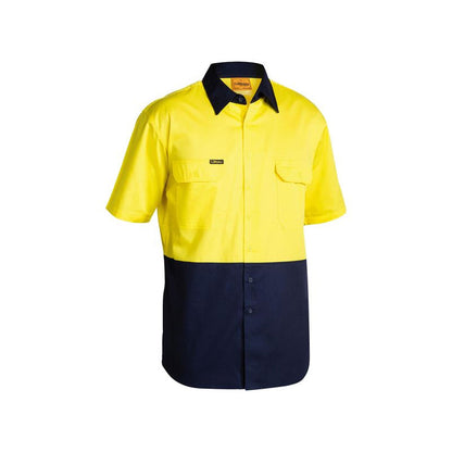 BS1895 BISLEY COOL LIGHTWEIGHT DRILL SHIRT 2TONE SHORT SLEEVE