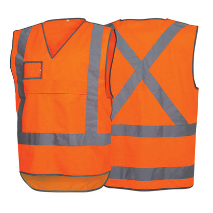 CWRX194 NSW RAIL TEAR AWAY SAFETY VEST + IDPOCKET