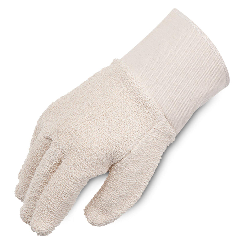 428025 TERRY CORD COTTON GLOVES 28OZ KNITTED CUFF – SIZE L