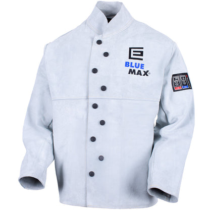 CW128 BLUE MAX CHROME LEATHER JACKET PRESS STUD CLOSURE
