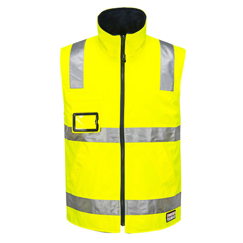 K8132 TRAFFIC VEST REVERSIBLE HI-VIZ TAPED