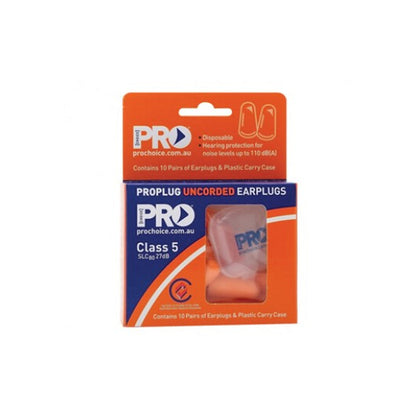 EPOU-10 PRO CHOICE PRO-BULLET UNCORDED EARPLUG 27dB PACK 10PR