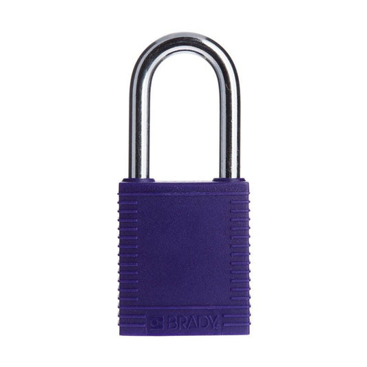 853204 BRADY SAFETY PADLOCK PURPLE 38mm SHACKLE KEYED DIFFERENTLY