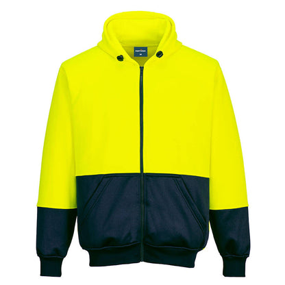 B327 PORTWEST CONTRAST FULL ZIP HOODIE