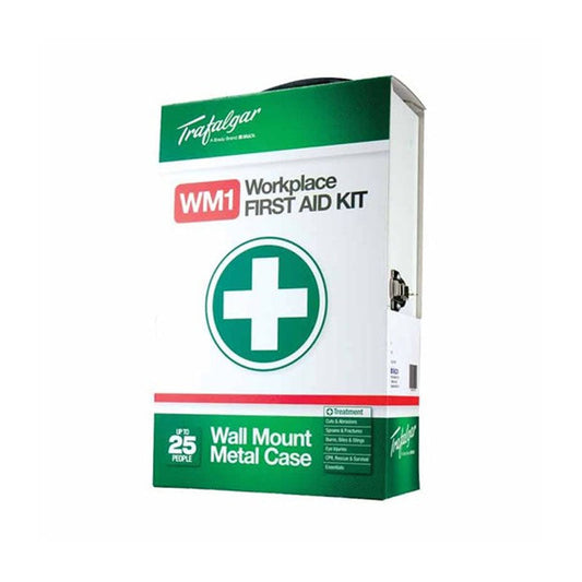 876478 BRADY WORKPLACE WALL MOUNT METAL CASE FIRST AID KIT