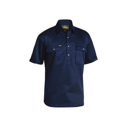 BSC1433 CLOSED FRONT SHORT SLEEVE DRILL SHIRT