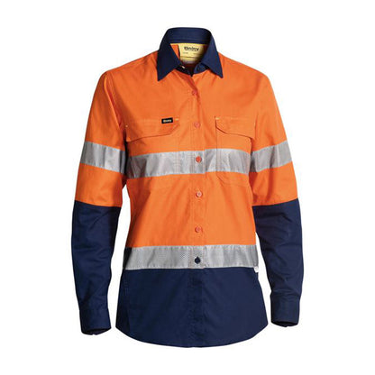 BL6415T BISLEY LADIES RIPSTOP L/S SHIRT REF TAPE