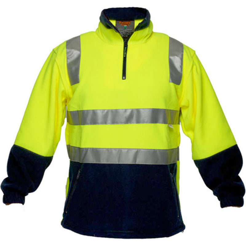 MF215 HI VIZ POLAR FLEECE JUMPER WITH TAPE