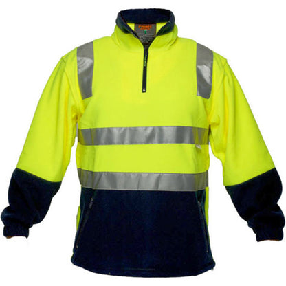 MF215 HI VIZ POLAR FLEECE JUMPER WITH TAPE