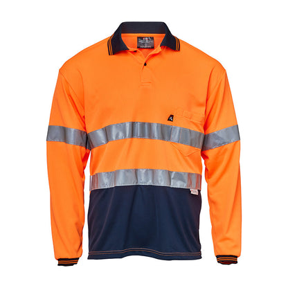 BT580  MICRO MESH L/S POLO + TAPE