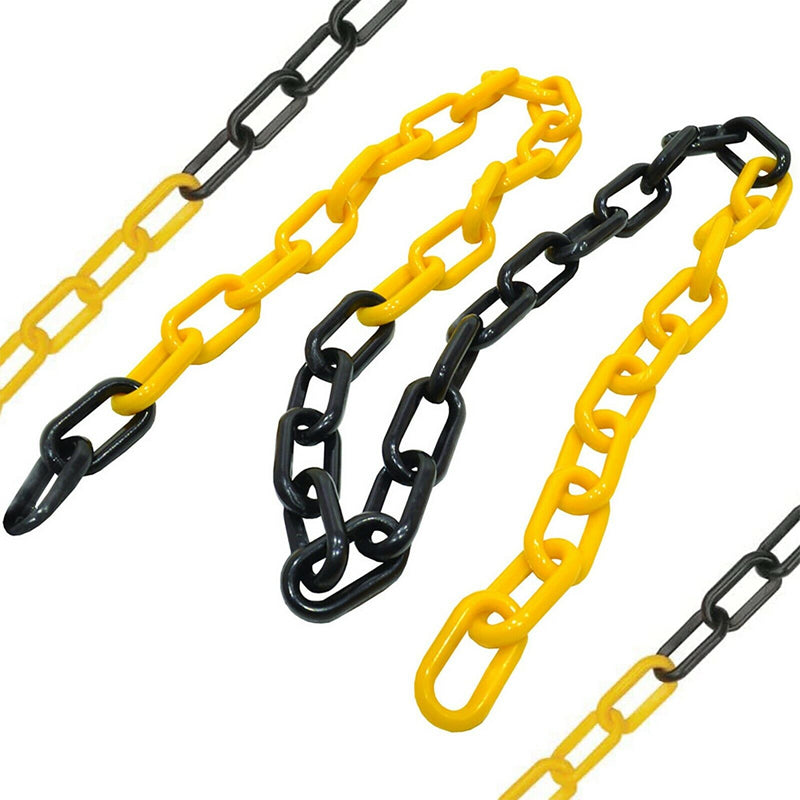 PC6YB 6mm YELLOW/BLACK PLASTIC CHAIN 40m