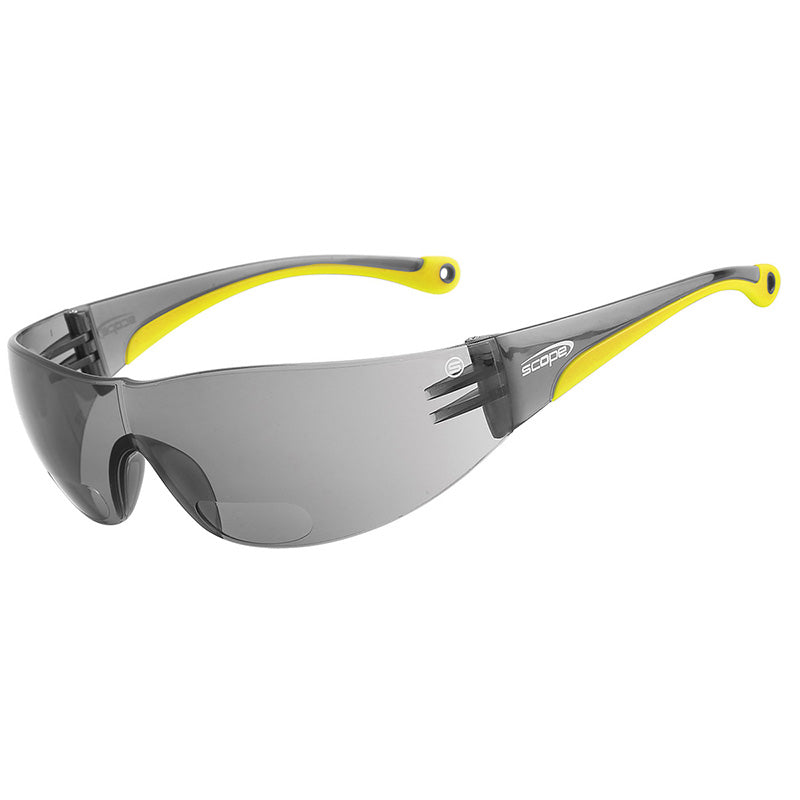 130S-2.5 SCOPE MAX VUE SMOKE +2.5 ANTI FOG ANTI SCRATCH LENS SAFETY GLASSES