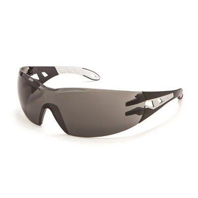 9192-065 UVEX PHEOS BLACK/WHITE FRAME GREY SAPPHIRE LENS SAFETY GLASSES