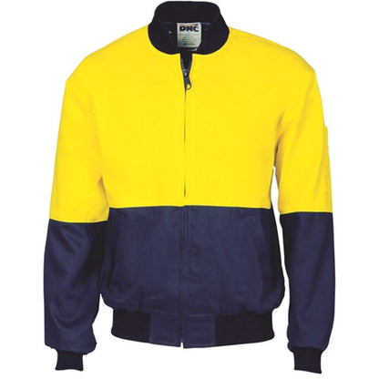 3757  2TONE HV COTTON BOMBER JACKET