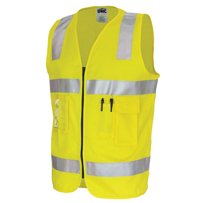 3809 D/N COTTON SAFETY VEST ANTISTAT WITH ZIP