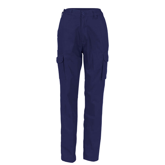 3322 DNC LADIES 311GSM COTTON DRILL CARGO PANTS #