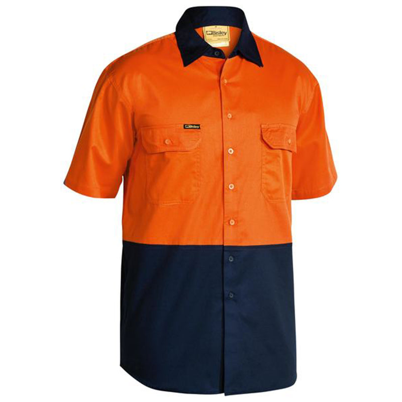 BS1895 BISLEY COOL LIGHTWEIGHT DRILL SHIRT 2TONE SHORT SLEEVE