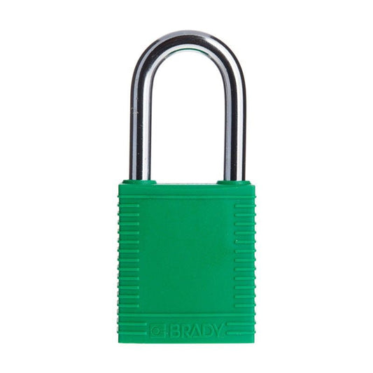 850818 BRADY SAFETY PADLOCK GREEN 38mm SHACKLE KEYED DIFFERENTLY