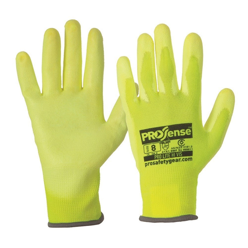 PUNY PROLITE HIVIS PU DIPPED GLOVE