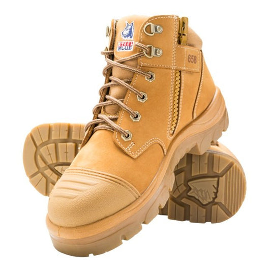 312658 STEELBLUE PARKES BOOT BUMP CAP & ZIP SIDE