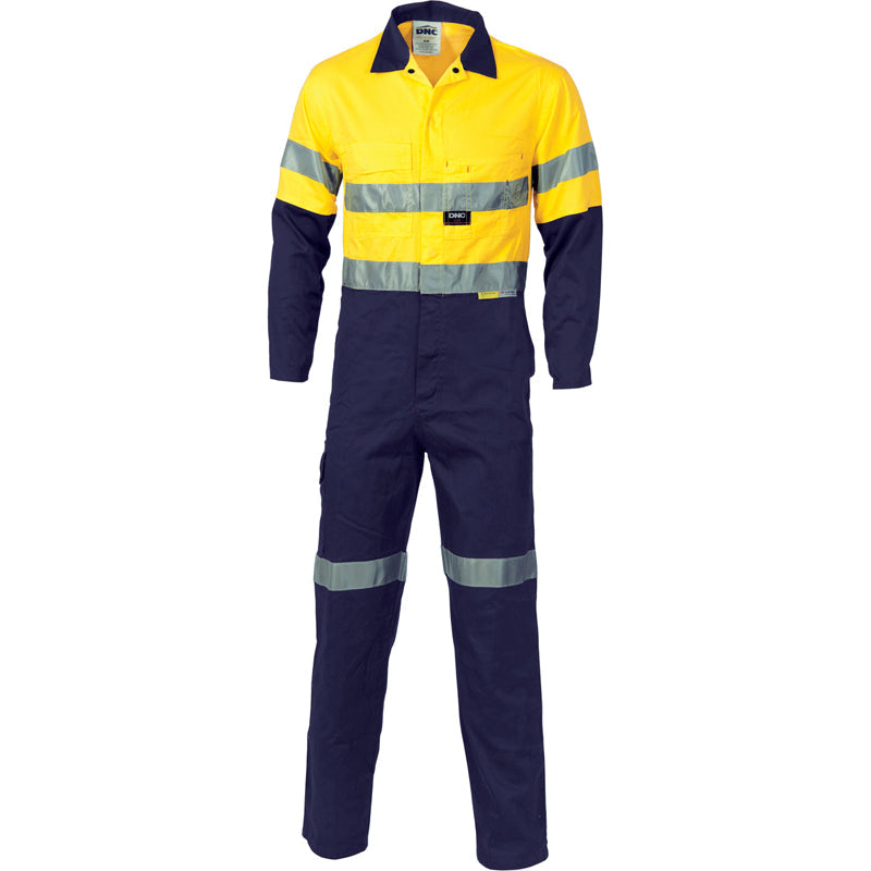 3955 DNC HI VIS COOL-BREEZE 2 TONE LIGHTWEIGHT COTTON COVERALL WITH 3M REFLECTIVE TAPE