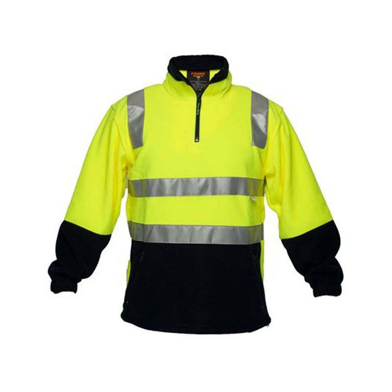 MF215 HI VIZ POLAR FLEECE JUMPER WITH TAPE