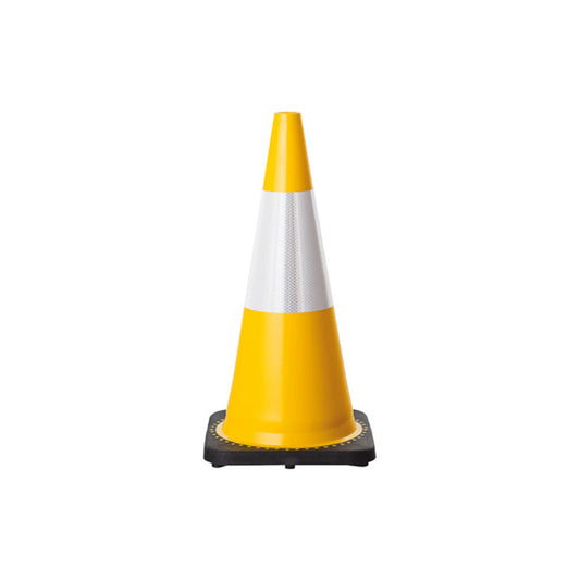 STC700R-YW GLOBAL SPILL CONTROL REFLECTIVE ROAD CONE FLOURO YELLOW 700mm 3.2kg