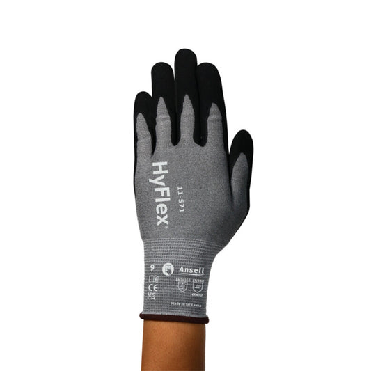 11-571 ANSELL HYFLEX LIGHTWEIGHT NITRILE CUT D