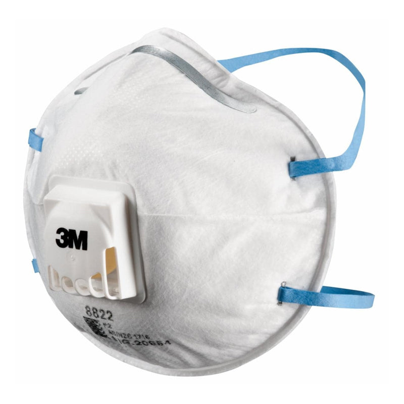 8822 3M P2 DISP MASK CUP VALVED BX10