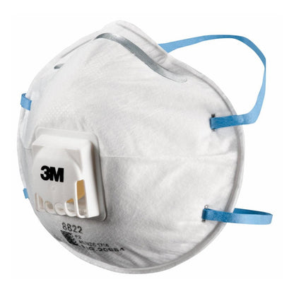 8822 3M P2 DISP MASK CUP VALVED BX10