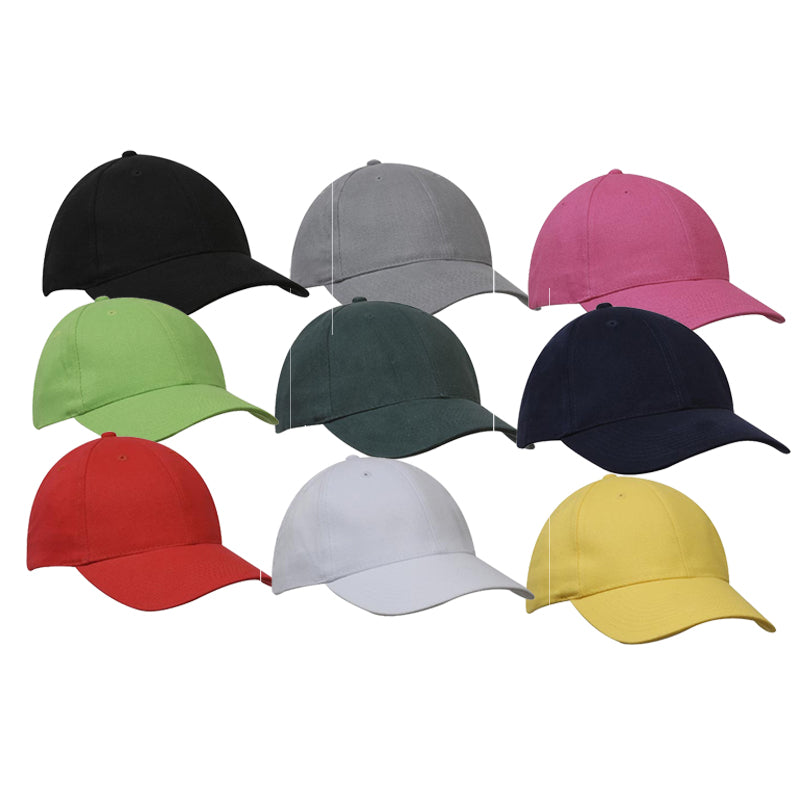 4199 6 PANEL HEAVY BRUSH COTTON B/BALL CAP