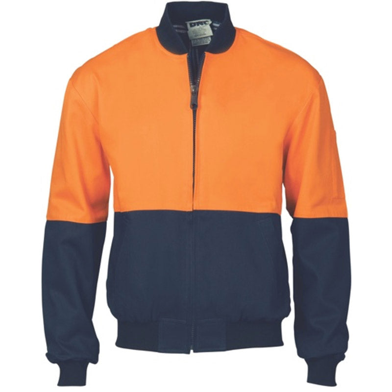 3757  2TONE HV COTTON BOMBER JACKET