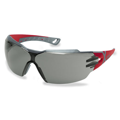9198-401 UVEX PHEOS CX2 RED/GREY ARMS GREY 14% VLT SUPRAVISION THS LENS SAFETY GLASSES